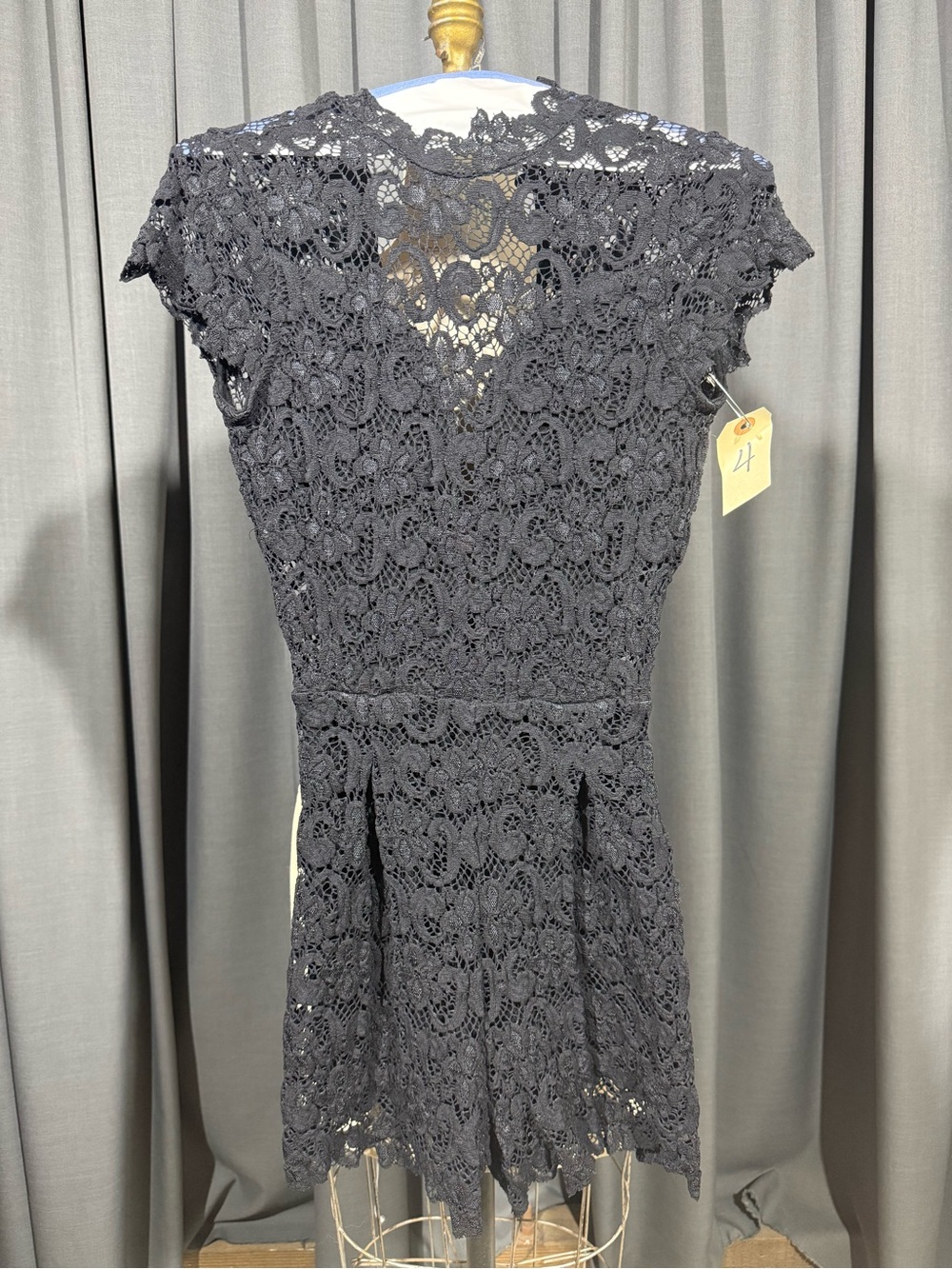 Nightcap Black Lace Short Sleeve Romper